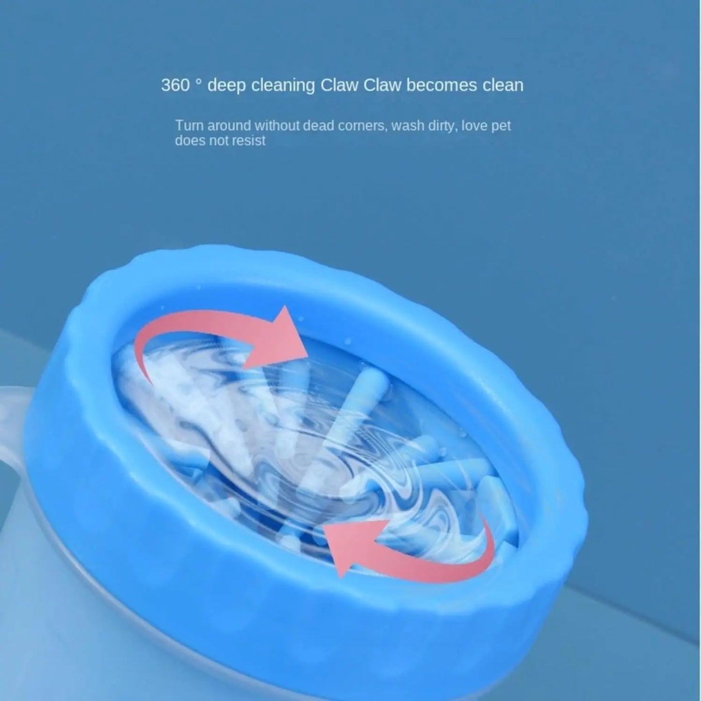 5-Piece Portable Pet Claw Cleaning Cup Set with Foam Bath Brush and Durable Silicone Bath Tools for Cats and Dogs, Adjustable Silicone Pet Massage Brush