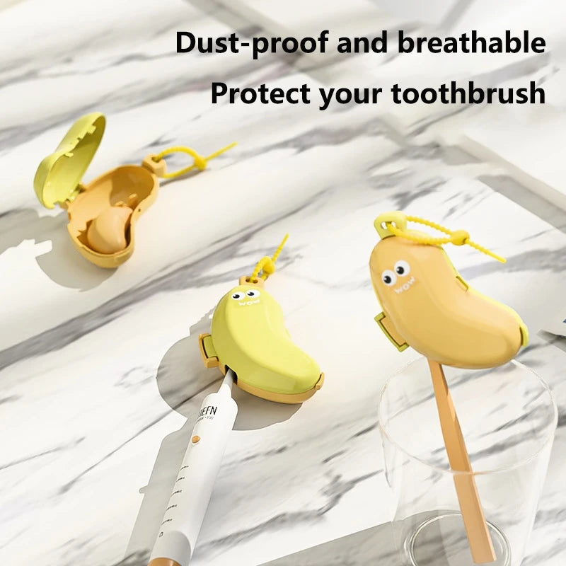 Banana Toothbrush Protective Cap Must-Have Portable Toothbrush Holder Brush Cap Case Compact and Convenient Hiking Camping