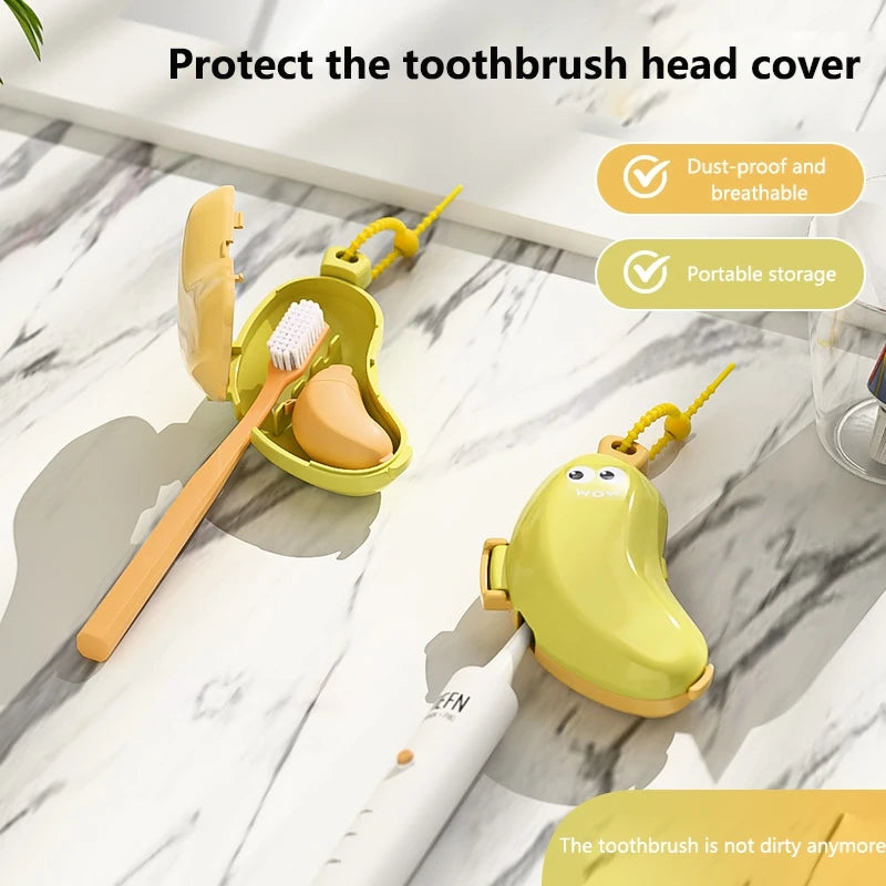 Banana Toothbrush Protective Cap Must-Have Portable Toothbrush Holder Brush Cap Case Compact and Convenient Hiking Camping
