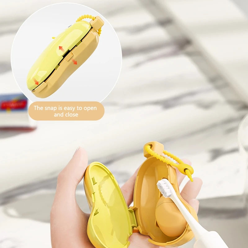 Banana Toothbrush Protective Cap Must-Have Portable Toothbrush Holder Brush Cap Case Compact and Convenient Hiking Camping