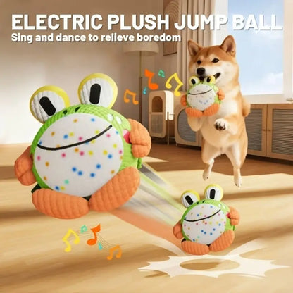 Motion-Activated Interactive Dog Toy Ball - Self-Moving Music Toy for Indoor Play, Durable Chew-Proof Design, Textured Surface for Dental Care, Detachable & Washable, USB Rechargeable Pet Exercise Ball