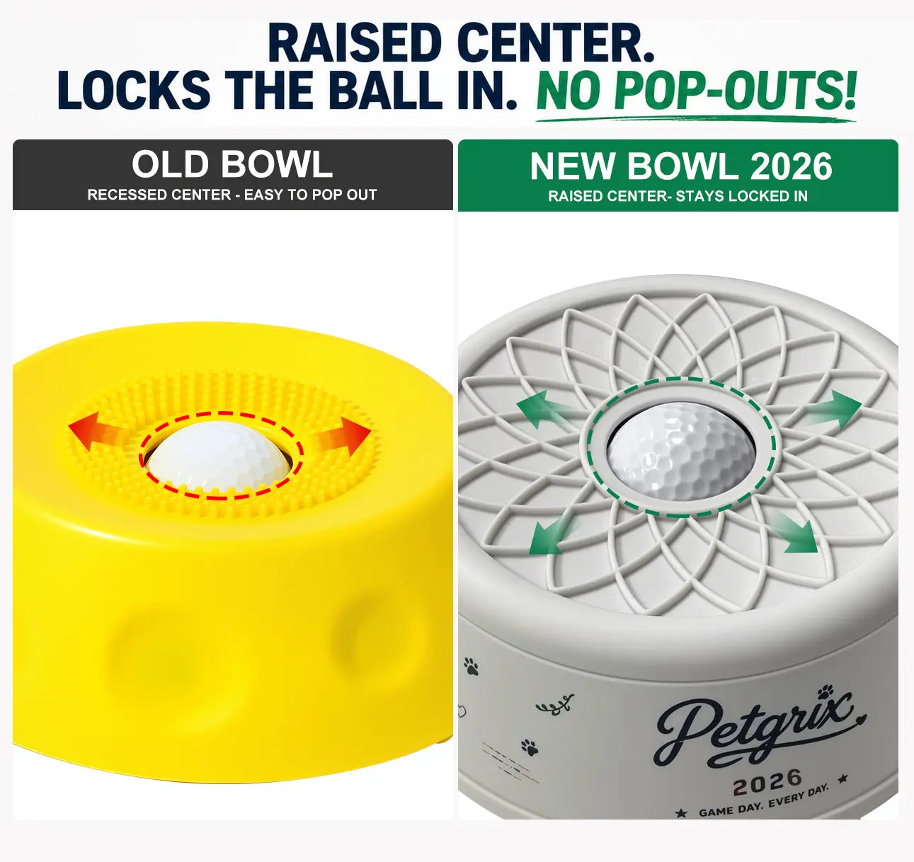 Petgrix Soccer Slow Feeder Dog Bowl, No-Spill Lick Bowl with Flat-Lock Ball Design, Strong Suction Base, Interactive Enrichment Feeder for Peanut Butter, Yogurt, Bone Broth & Wet Food