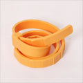 Adjustable lightweight dog collar in orange for large dogs