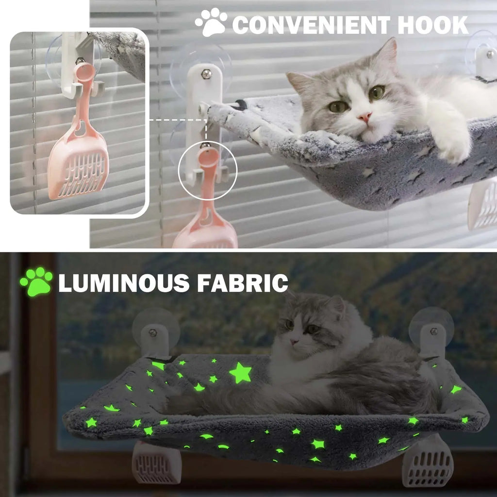 Reversible double-sided fabric cover of the cat window perch